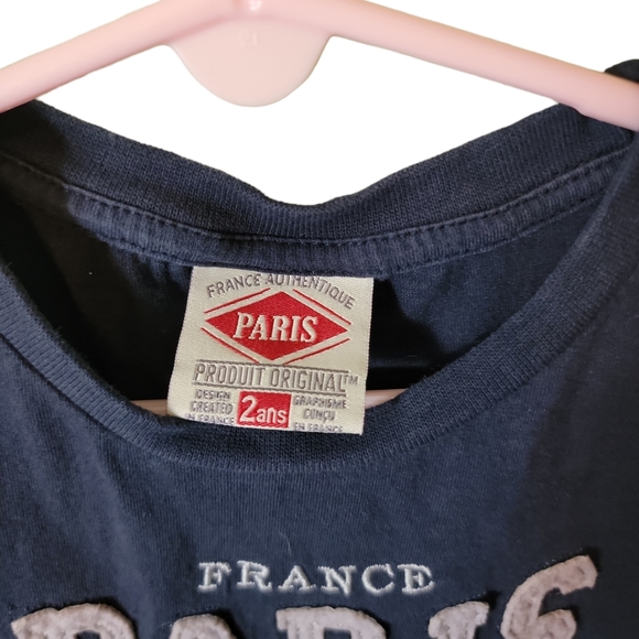 Paris France Suvinior Trip Graphic Unisex T-Shirt Blue Top Size 2ans=2 - Picture 3 of 4